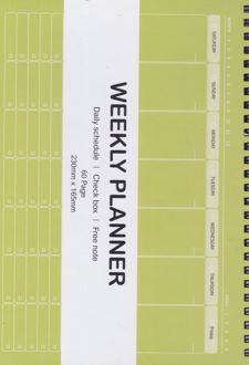 دفتر برنامه‌ریزی مدل weekly planner (همیشه) - سبز مغز پسته‌ای