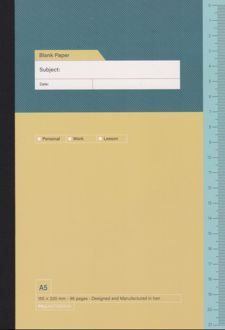 دفتر 48 برگ بی خط سری پراجکت (پیل) زرد