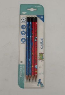 بلیستر 4 عددی مداد مشکی پاک‌کن دار فانتزی (MP)