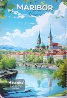 دفتر 100 برگ سیمی مجلد (مازلاین) maribor