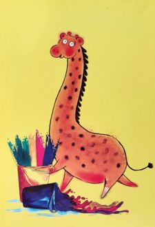 دفتر نقاشی رحلی (زانیس) - زرافه