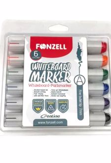ماژیک وایت‌برد 6 رنگ سه‌وجهی (فونزل)