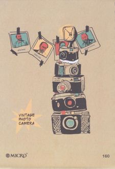 دفتر 160 برگ B5 سیمی جلد کرافت میکرو (دوربین)