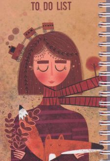 تودولیست 100برگ 10* 17 سیم ازبغل آبرنگ (قهوه ای دختر)