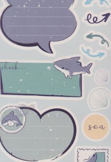 استیکر To do list مدل برنامه‌ریزی (دکمه) کوسه