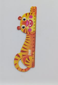 خط‌کش 15CM چوبی فانتزی (قندون) ببر