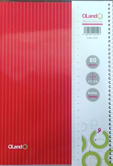 دفتر 80 برگ مجلد سیمی سری ژلاتو (الند) قرمز