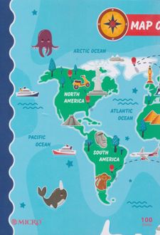 دفتر 100 برگ وزیری ته چسب طرح کارتونی میکرو (نقشه)