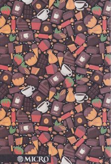 دفتریادداشت 200 برگ 21*12 میکرو جلدسخت سلفونی (کیک شکلاتی)