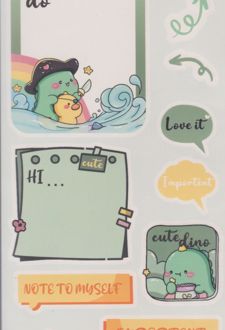 استیکر To do list مدل برنامه‌ریزی (دکمه) دایناسور