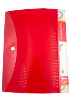 دفتر کلاسوری 100 برگ 22*27/5 PP استریپ (الپیون) قرمز