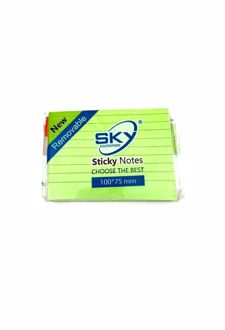 استیک‌نوت 7.5*10 خط‌دار 5 رنگ (SKY)