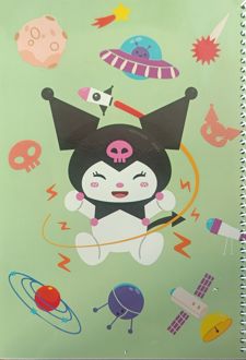 دفتر 100 برگ وزیری سیمی جلد‌نرم مجلد کرومی (پودل) سبز