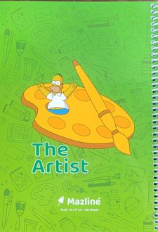 دفتر 100 برگ سیمی (مازلاین) سبز - هنرمند