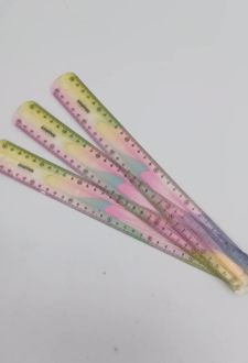 خطکش30 سانت ژله ای اکلیلی پاستلی اسکول فنز