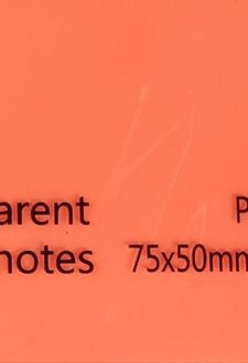 استیک‌نوت 50 عددی pvc شفاف (نارنجی)