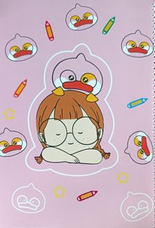 دفتر نقاشی 40 برگ وزیری سیمی جلد‌نرم فانتزی (پودل) صورتی