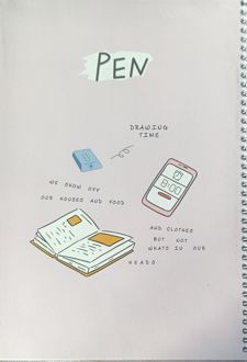 دفتر 100 برگ وزیری سیمی مجلد فانتزی PEN (پودل) بنفش‌پاستلی