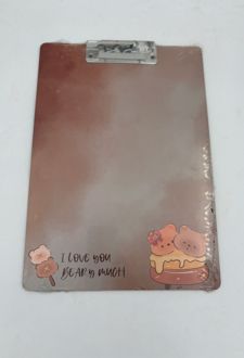 تخته شاسی A4 فانتزی (دکمه) - قهوه‌ای