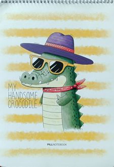 دفتر‌نقاشی 50 برگ رحلی سیم‌از‌بالا (پیل) تمساح