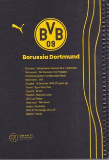 دفتر فنری 100 برگ طرح باشگاه‌های اروپا (دموت) - BVB