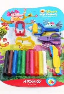 خمیر وکیومی 10 رنگ با ابزار (آریا)