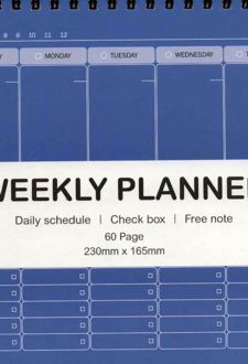 دفتر یادداشت برنامه ریزی هفتگی