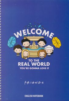 دفتر زبان 60 برگ وزیری سیمی جلد‌نرم مجلد فانتزی (پودل) - آبی