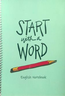 دفتر زبان 80 برگ وزیری سیمی جلد‌نرم مجلد فانتزی (پودل) سبز