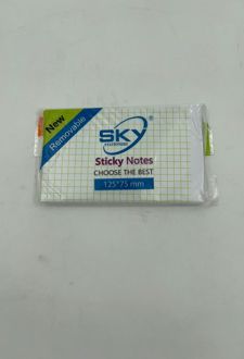 استیک‌نوت شطرنجی 7.5*12.5 سفید (SKY)