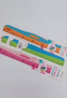 خط کش 30سانت گریپ دار اسکول فنز - (آبی نارنجی)