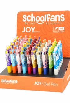 روان نویس فشاری 0/5 (مشکی) بدنه طرح‌دار (مشکی قرمز) سری JOY اسکول فنز