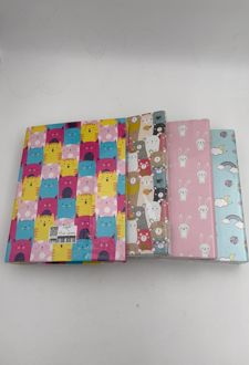 دفتر کلاسوری 20 حلقه 100 برگ قفل فلز برگ سری راندو (گربه)