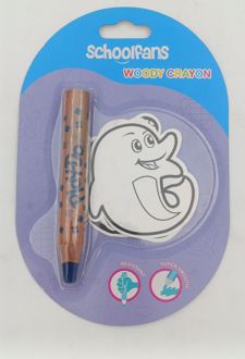 پاستل مدادی تک‌عددی با الگو اسکول فنز (آبی)