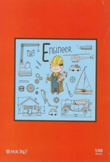 دفتر 100 برگ وزیری ته چسب طرح کارتونی میکرو (مهندس شیمی)