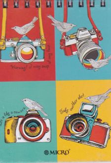 دفتر یادداشت سیم از بالا جلدسخت 13*10 میکرو (دوربین)