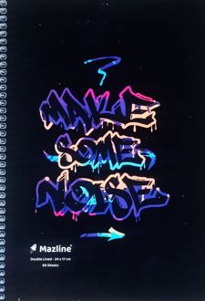 دفتر زبان 60 برگ سیمی (مازلاین) - مشکی