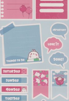 استیکر To do list مدل برنامه‌ریزی (دکمه) خرگوش صورتی