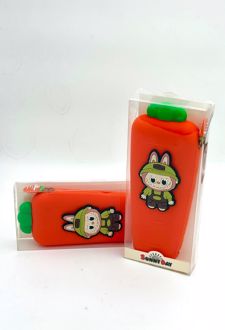 جامدادی تک زیپ سیلیکونی هویج SUNNY DAY (قهوه‌ای)