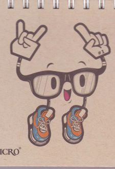 دفتر یادداشت 80 برگ 15*15 کاغذ کرافت میکرو (عینک)