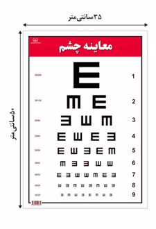 پوستر نمودار معاینه‌چشم