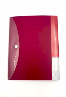 دفتر کلاسوری 100 برگ 275*220 جلد سوزنی (الیپون) زرشکی
