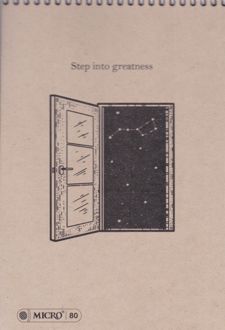 دفتر یادداشت 80 برگ سیم از بالا جلد سخت کرافت 21*14 میکرو (پنجره)