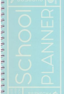 پلنر 100 برگ 17*10 سیمی از بغل سری تحصیلی ( مدرسه) آبرنگ کد A021 (آبی نوشته)