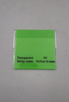 استیک‌نوت 50 عددی pvc شفاف (سبز)
