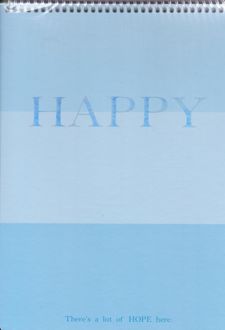 دفتر یادداشت سیم از بالا A4 آبی Happy Por note (لانگو)