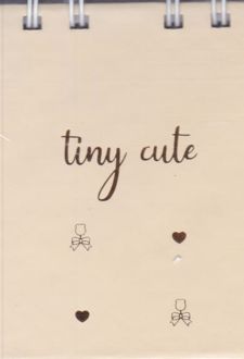 دفتر یادداشت 80 برگ 10*10 سیمی جلد سخت Tiny cute برگ سری کیوت پالت (کرم)