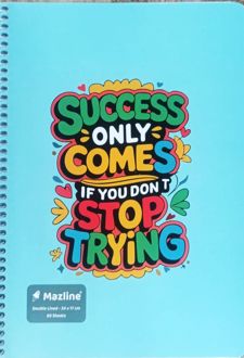 دفتر زبان 60 برگ سیمی (مازلاین) - سبزآبی