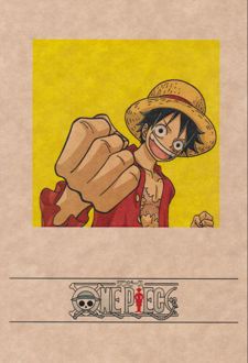دفتر 80 برگ رقعی جلدکرافت گذران انیمه (Dash note) One piece