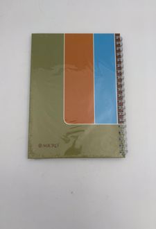 دفتر 100 برگ B5 سیمی کشدار طرح‌دار میکرو (سبز پسته ای)